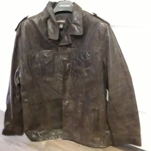 Danier #82274 - Mens Brown Leather Jacket - 2XL
